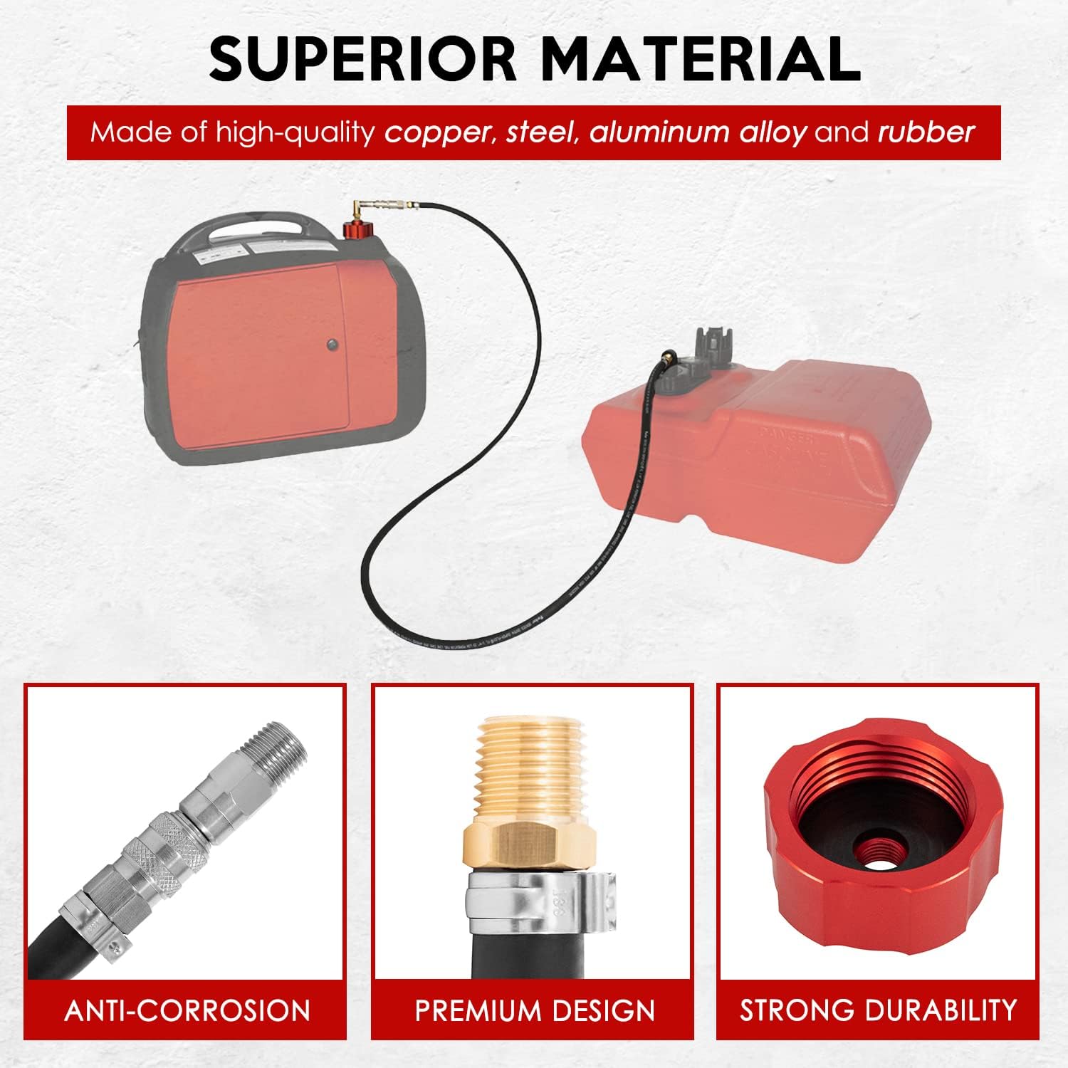 Single System Clam Kit HND1.2CS Fit for Honda EU1000i and EU2000i Generators, Extended Fuel System Kit Replace for HND1.2CS Single System Clam Kit