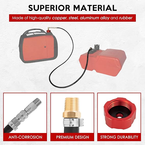 Single System Clam Kit HND1.2CS Fit for Honda EU1000i and EU2000i Generators, Extended Fuel System Kit Replace for HND1.2CS Single System Clam Kit