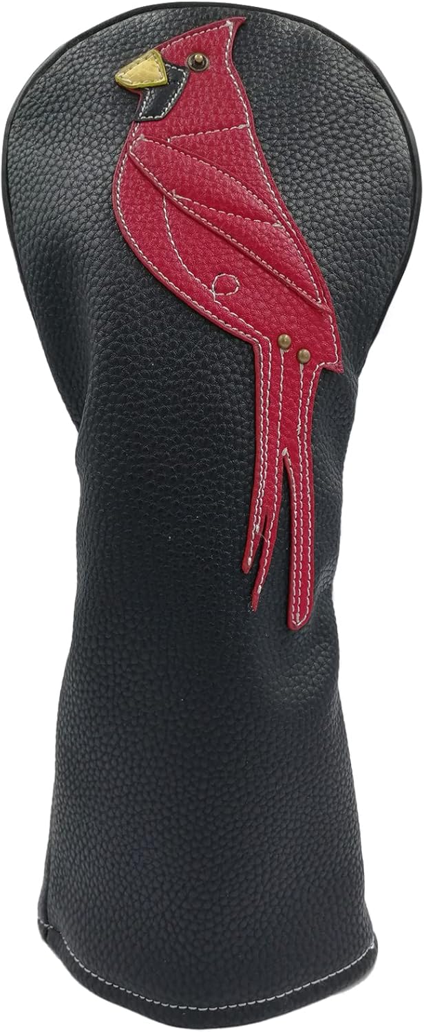 Golf Club Covers Headcovers PU Leather Animal Bird Plant Flower for Driver Fairway Woods Hybrid Protector with Interchangeable Number Tag