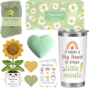 Teacher Appreciation Gifts for Women, Birthday End of Year Thank You Gifts Set for Women Teacher, Ideas Female Teachers Present Basket for Back to School Appreciation Week Retirement Christmas