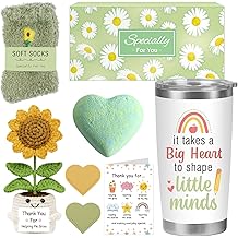 Teacher Appreciation Gifts for Women, Birthday End of Year Thank You Gifts Set for Women Teacher, Ideas Female Teachers Present Basket for Back to School Appreciation Week Retirement Christmas