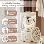 Portable Mini Washing Machine, Underwear Washing Machine Small Clothes Washer Makeup Brush Cleaner Machine Underwear Washer for Home, Hotel, RV, Travel & Camping