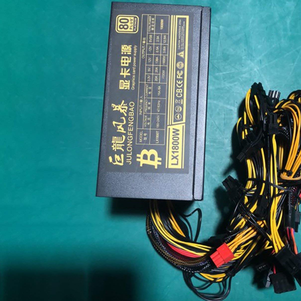 Amazon.co.jp: 電源、1800W ATXマイニングPC電源は8枚のグラフィック