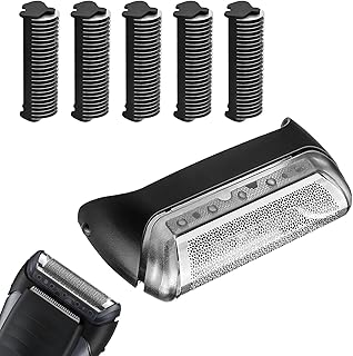 10B/20B - Cabezal de afeitado para Braun Series 1 y 2, incluye 1 red + 1 soporte + 5 cuchillas, diseño de hoja de flotación preciso