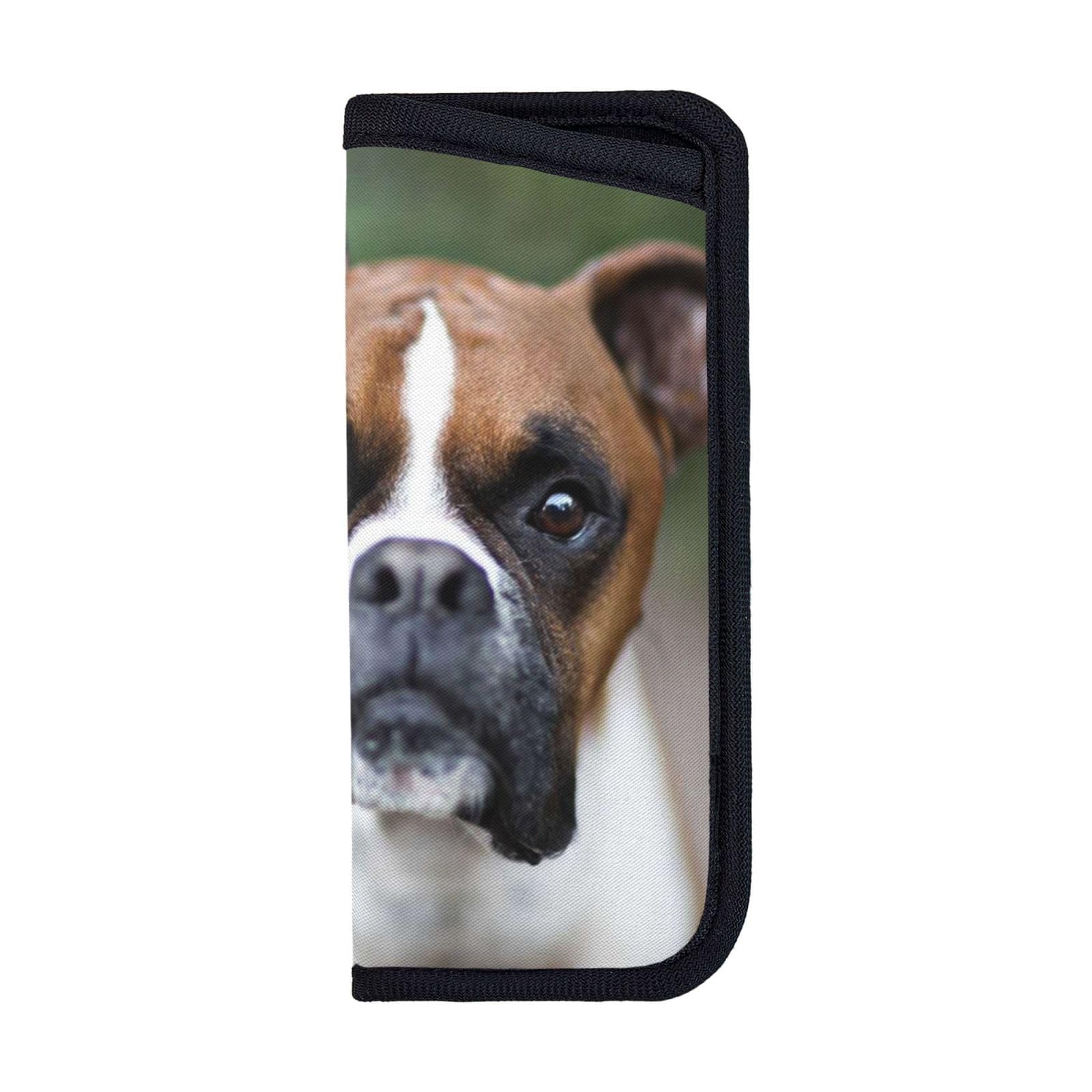 YUNWEIKEJI Boxer Dog, Eyeglasses Bag Anti-Scratch Spectacles Sleeve Portable Eyewear Case Neoprene Sunglasses Case
