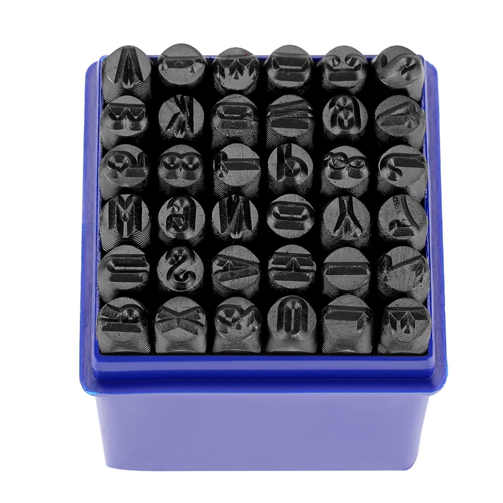 Zestaw do tłoczenia metalu, 36 szt. 6 mm zestaw pieczątek z cyframi i literami ze stali węglowej, litery A Z 0 9 cyfr Symbol dziurkacz do metalu drewno skóra plastik