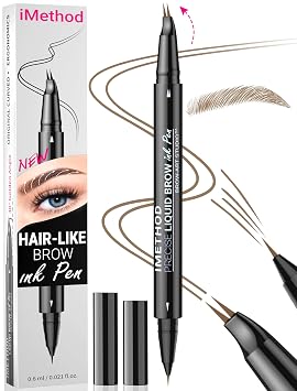 iMethod Curved Eyebrow Pen for Natural Hair-Like Brows, Blonde | Dual-Ended Eyebrow Pencils for Women & Men, Precise Brush-Tip, Fuller-Looking, Waterproof Smudge-proof, Last All Day