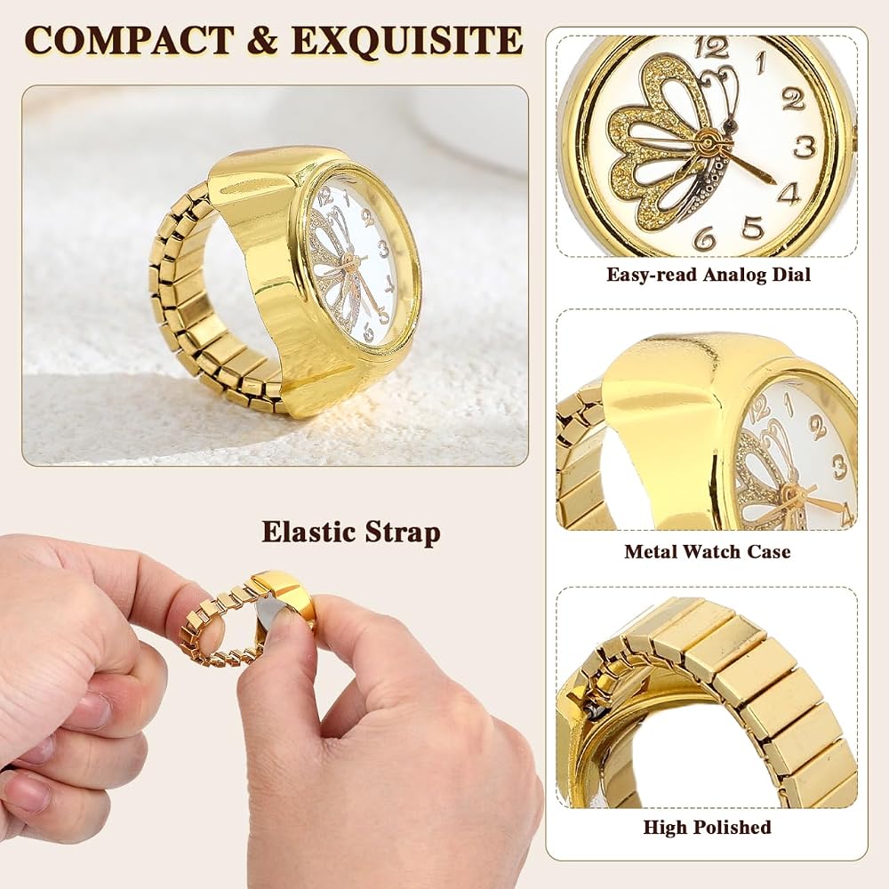 Beautiful Fiorro Watch with adjustable ring Vintage Watch-ring Alberto Fioro Women main image 3