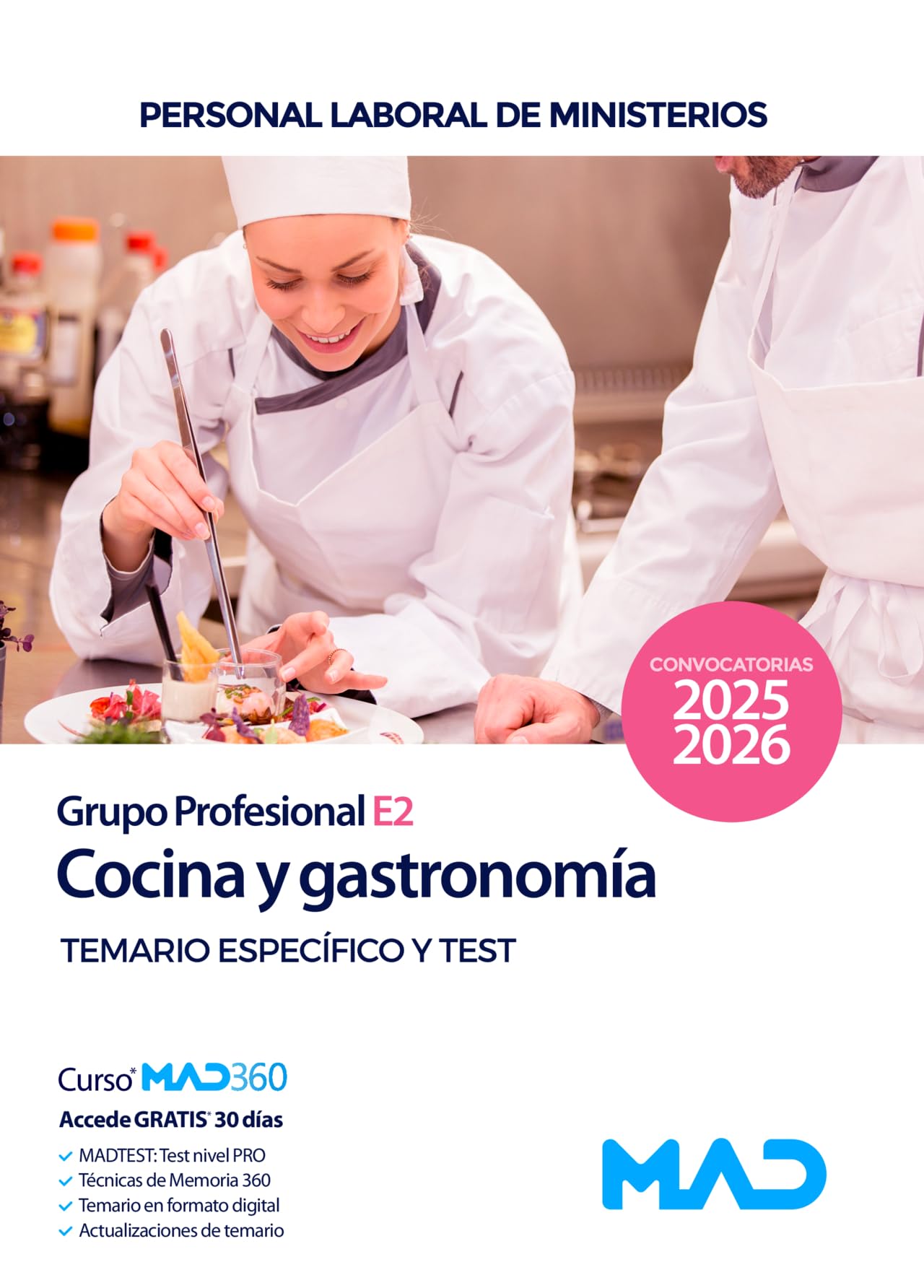 Cocina y gastronomía (Grupo Profesional E2). Personal laboral de Ministerios. Temario específico y test