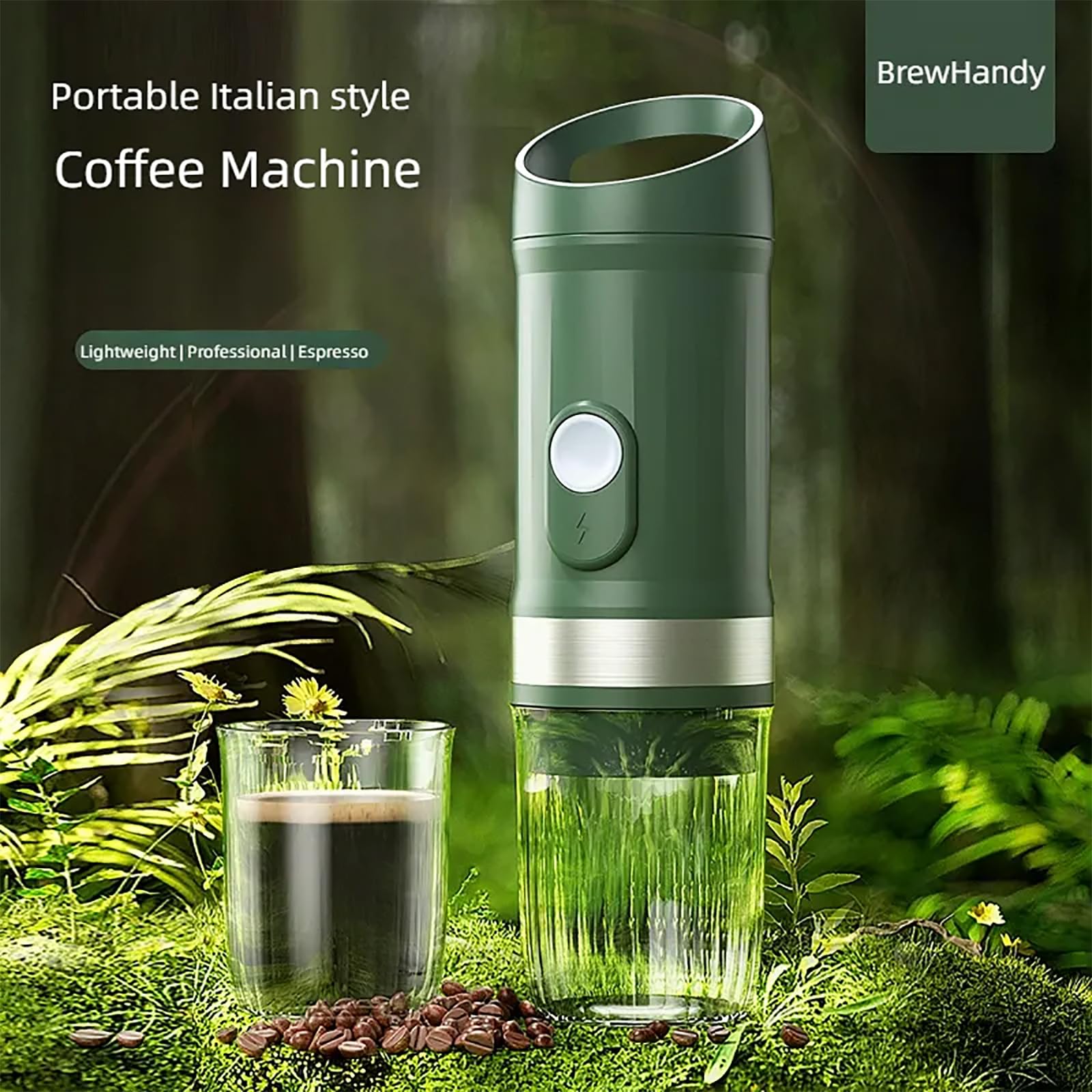 Máquina De Café Expreso Eléctrica Portátil, Mini Cafeteras De Viaje para Acampar con Cartucho De Café En Polvo, Funcionamiento En Modo Dual, Uso para Viajes Camping Oficina