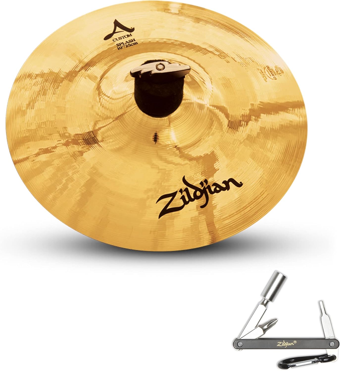 Zildjian 20542 10" Custom Splash Brilliant Drumset Cymbal W/Blend Balance With ZKEY