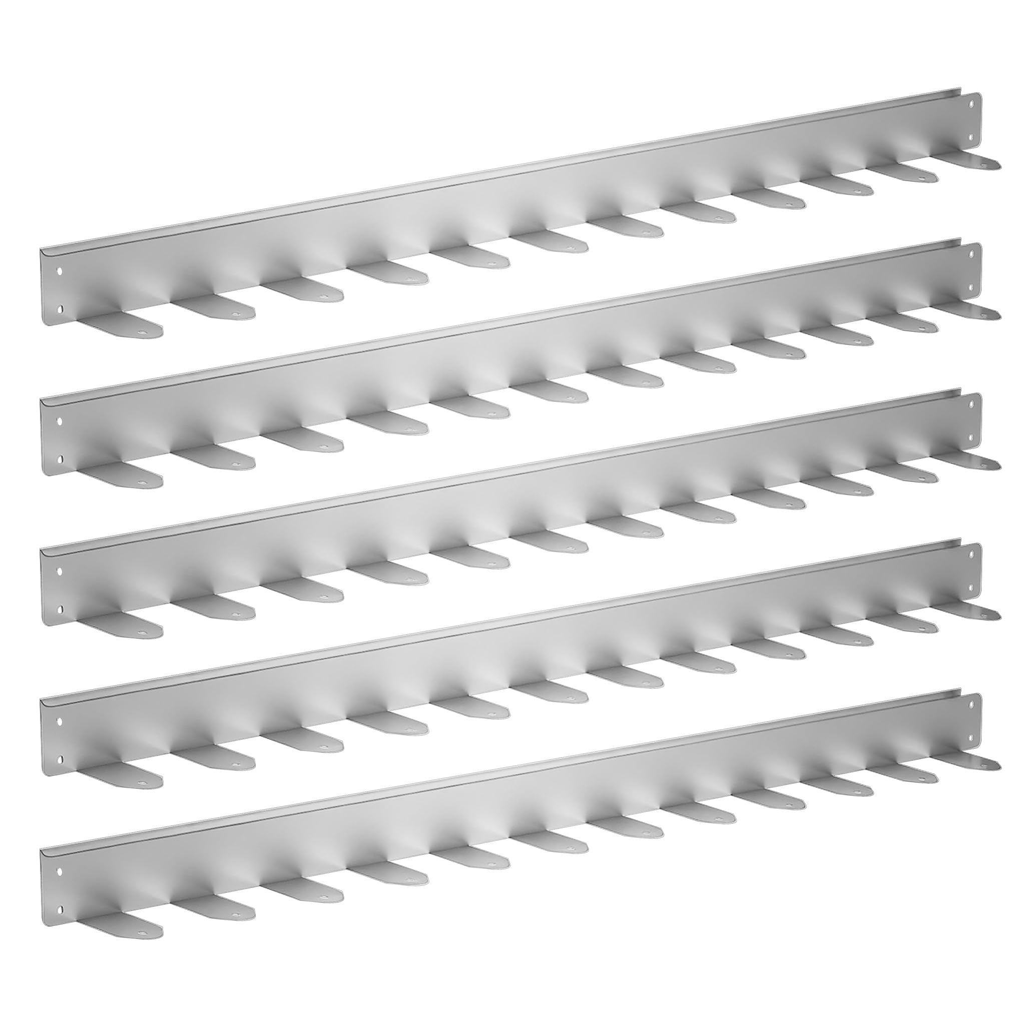 YZNAHRE Garden Edging Border Metal Lawn Edging Galvanised with 50pcs Heavy-Duty Ground Stakes Flexible Garden Edge Lawn Border Landscape Border for Grass Lawn Flower Beds Path, Silver 10M