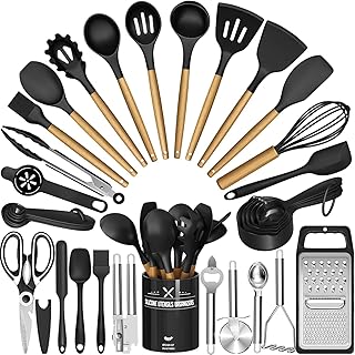 Kitchen Utensils Set - 34PCS Silicone Cooking Utensils with 