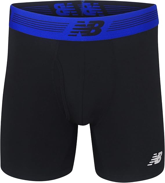 New Balance Men's Premium 6 Inch With Fly 3 Pack Boxer Shorts (pack of 1)