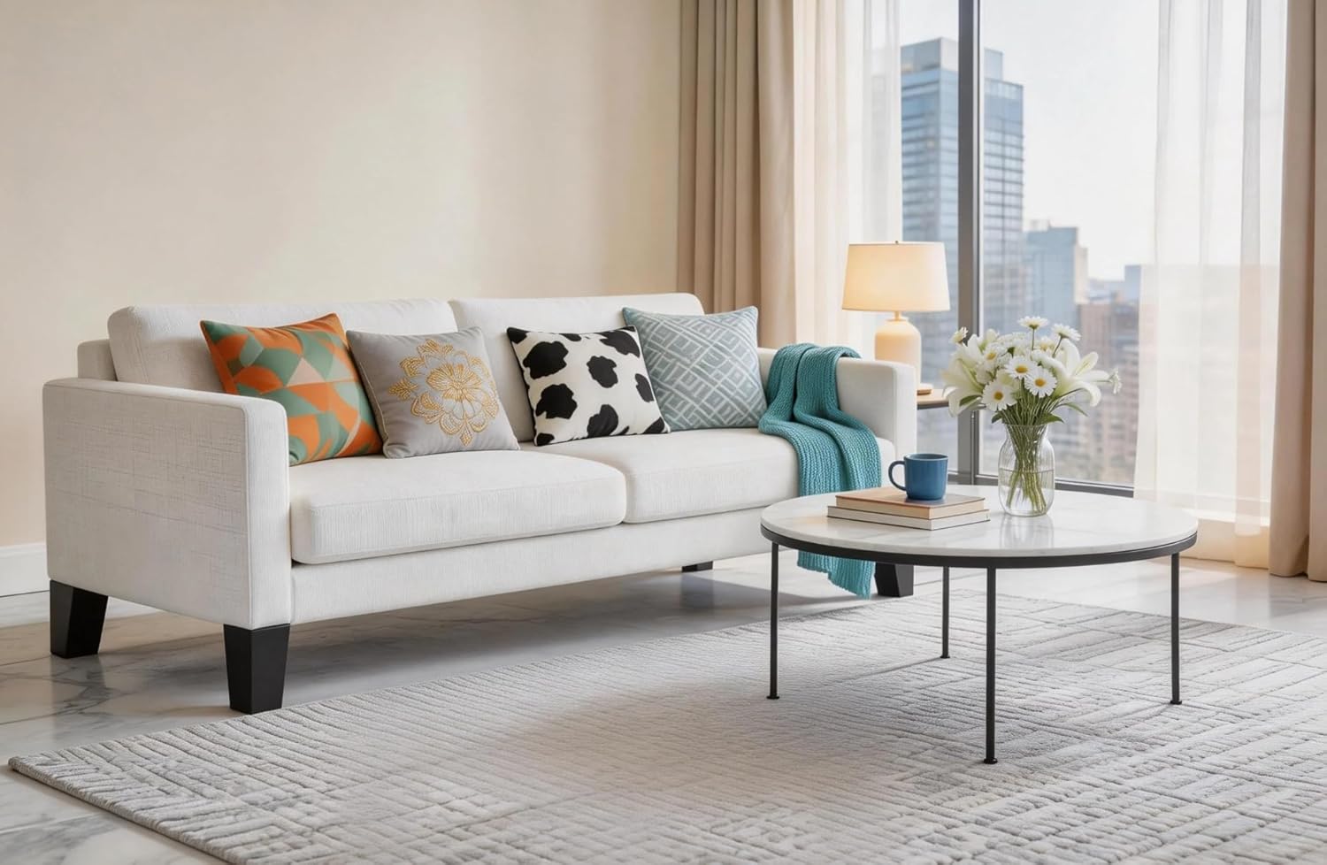 SHANJUE Wood Furniture Legs 5 inch Sofa Legs Pack of 4,Black Square Couch feet Mid Century Chair Legs,Sofa Replacement Parts,for Dresser, Sideboard, Recliner, Coffee Table