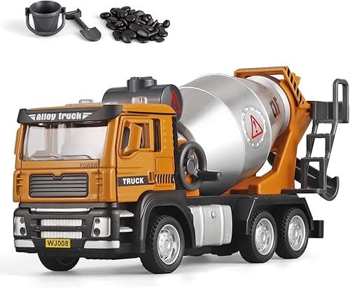 Children Cement Mixer Metal DieCast Construction Toys,Toy Cement Mixer with Simulated Sound and Light,Cement Truck Toys for Boys Model,Suitable for