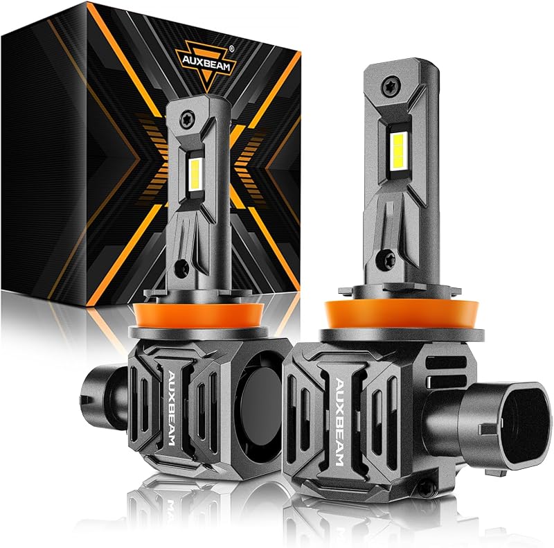 Faróis de neblina LED Auxbeam Q30 H11 H8 H9 para uso automotivo e off-road – Par