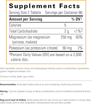 Integrative Therapeutics Krebs Magnesium Potassium Complex - Mineral Supplement to Support Heart Function* - Cellular Energy Support* - Gluten-Free & Dairy-Free - 120 Tablets (60 Servings)