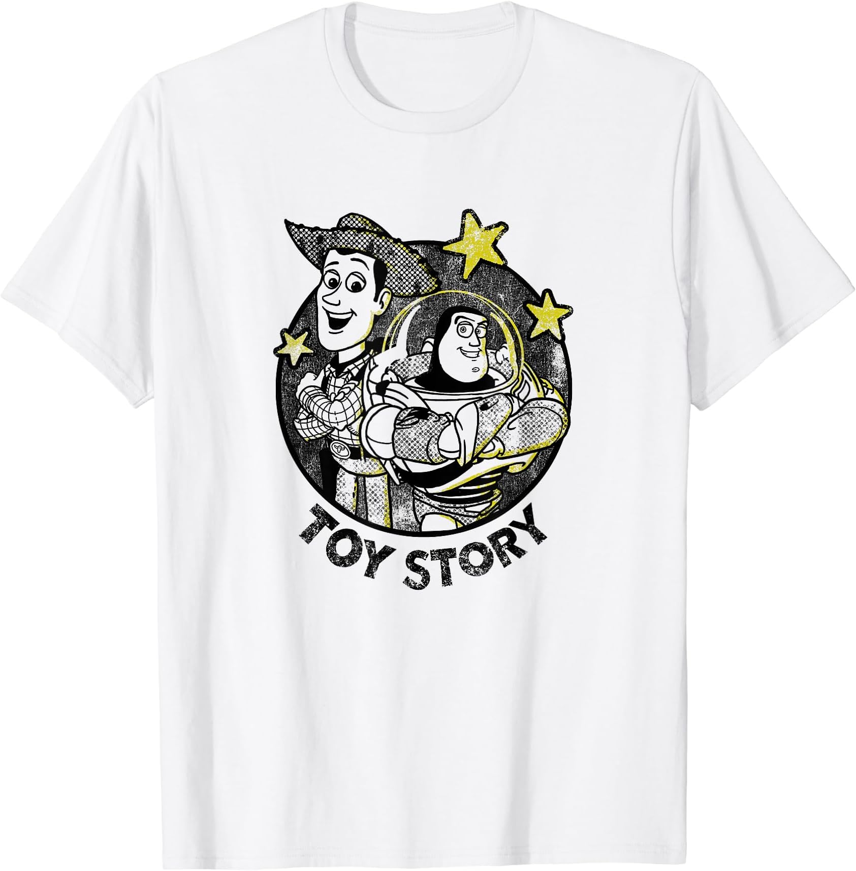 disneyPixar Toy Story Woody & Buzz Color Pop Stars T-Shirt