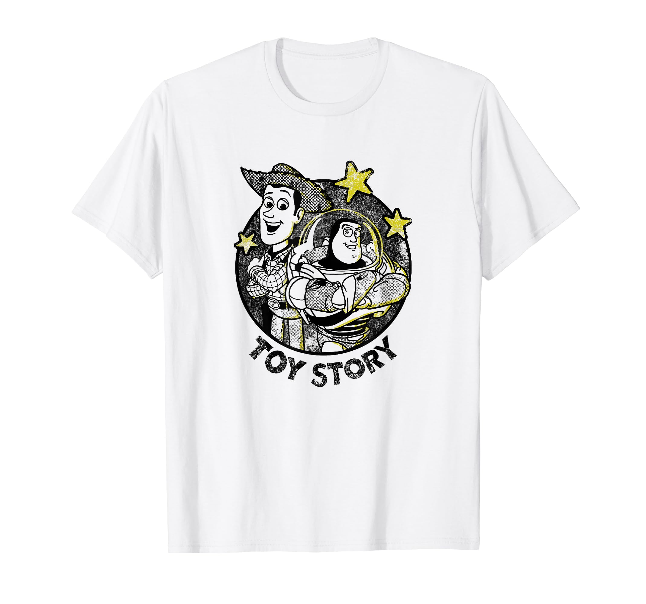 disneyPixar Toy Story Woody & Buzz Color Pop Stars T-Shirt