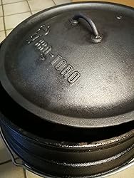 BBQ-Toro Potjie 3 avec pieds 8 litres Chaudron de sorcière en fonte Pot BBQ-Toro Potjie 3 avec pieds 8 litres Chaudron de sorcière en fonte Pot