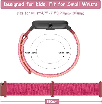 Nylon-Armband Für Garmin Bounce Kinder-Smartwatch – Weich, Atmungsaktiv, Verstellbar (12–20 Cm)