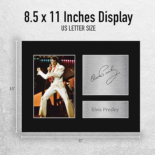 Miniatura 2 de HWC Trading Elvis Presley Gifts USL - Autografía impresa para fanáticos de recuerdos musicales, tamaño carta de EE. UU