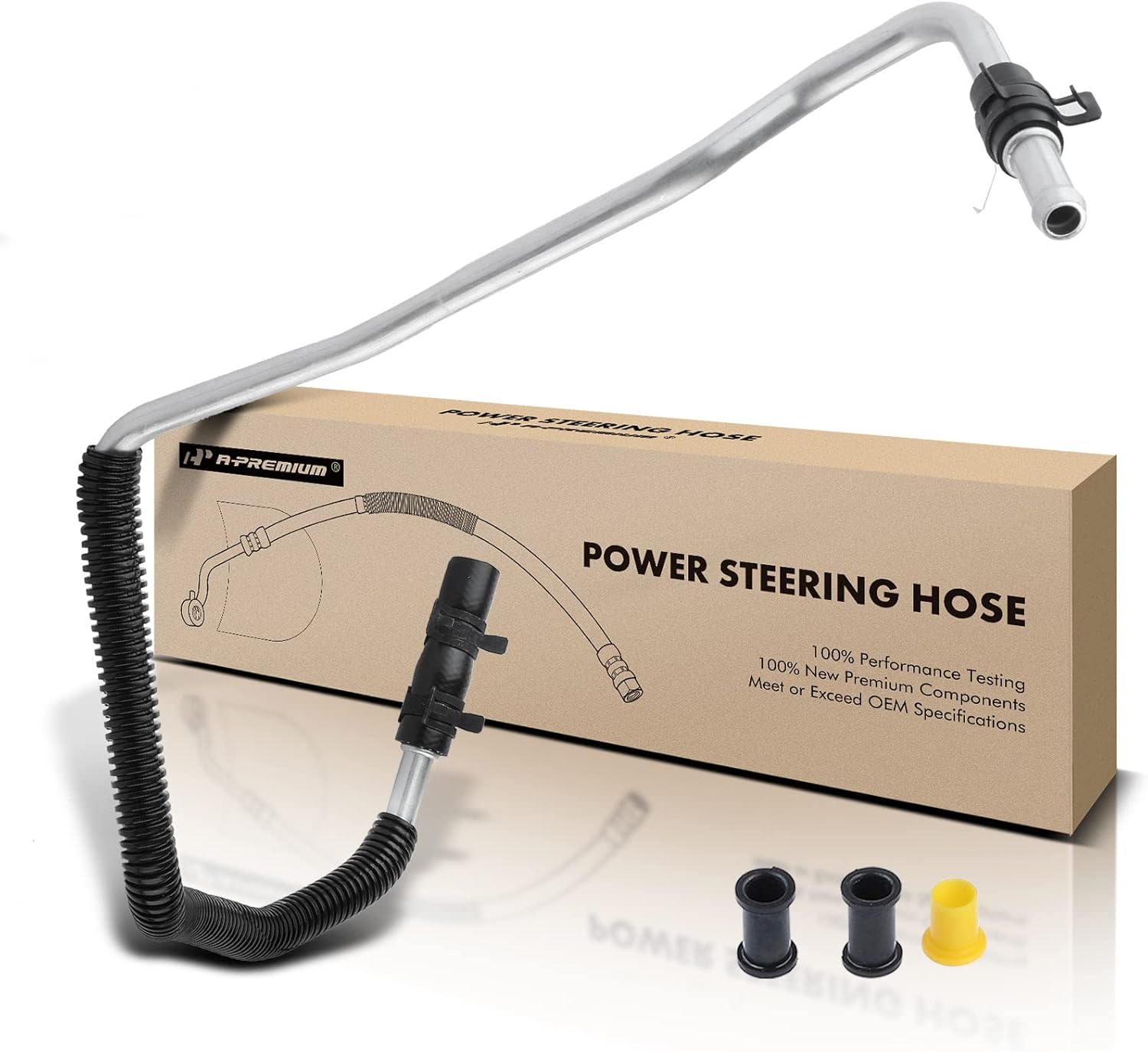 A-Premium Power Steering Return Hose Line Assembly Compatible with Chevrolet Impala 2006-2009, Monte Carlo 2006-2007 & Buick Lacrosse 2008-2009 & Pontiac Grand Prix, V8 5.3L, Cooler to Reservoir