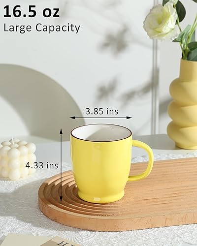 Miniatura 10 de Taza de café, taza de café de cerámica mate, taza de té para bebidas frías y calientes para la oficina y el hogar, adecuada para lavavajillas,