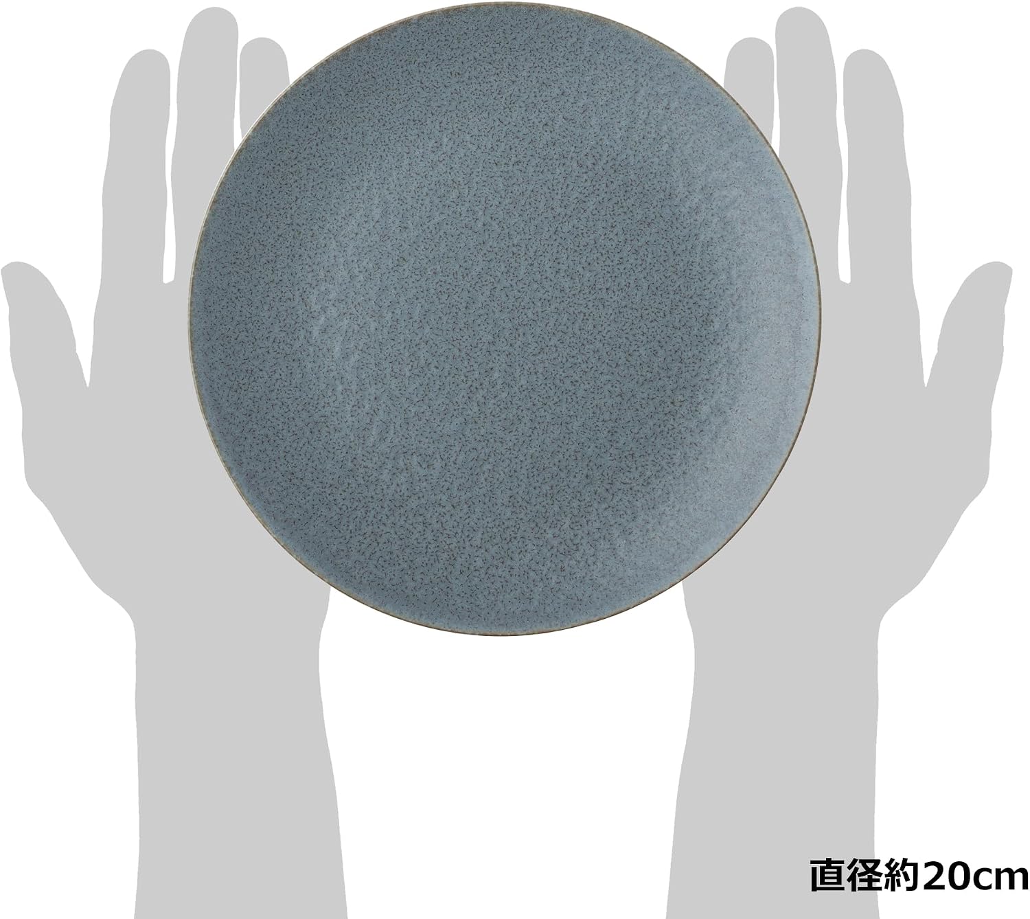 Karesansui Karesansui Iron Navy Japanese Food Traditional Dinner Plate Flat Plate Medium Plate Flat Plate Diameter Approx. 7.9 inches (20 cm) Mino Pottery Japanese Cafe Plate Ryokan