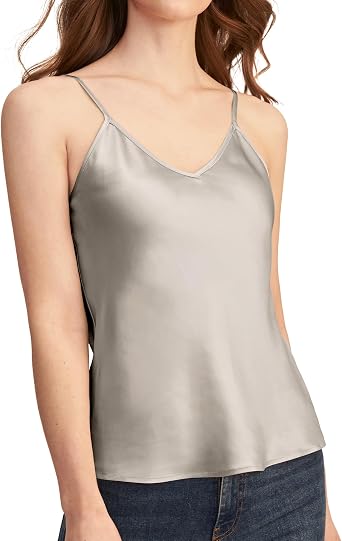 LilySilk Silk Camisole for Women 100% Pure Silk Vest Tops Cami Tank Spaghetti Straps Ladies T-Shirt Tees Blouse
