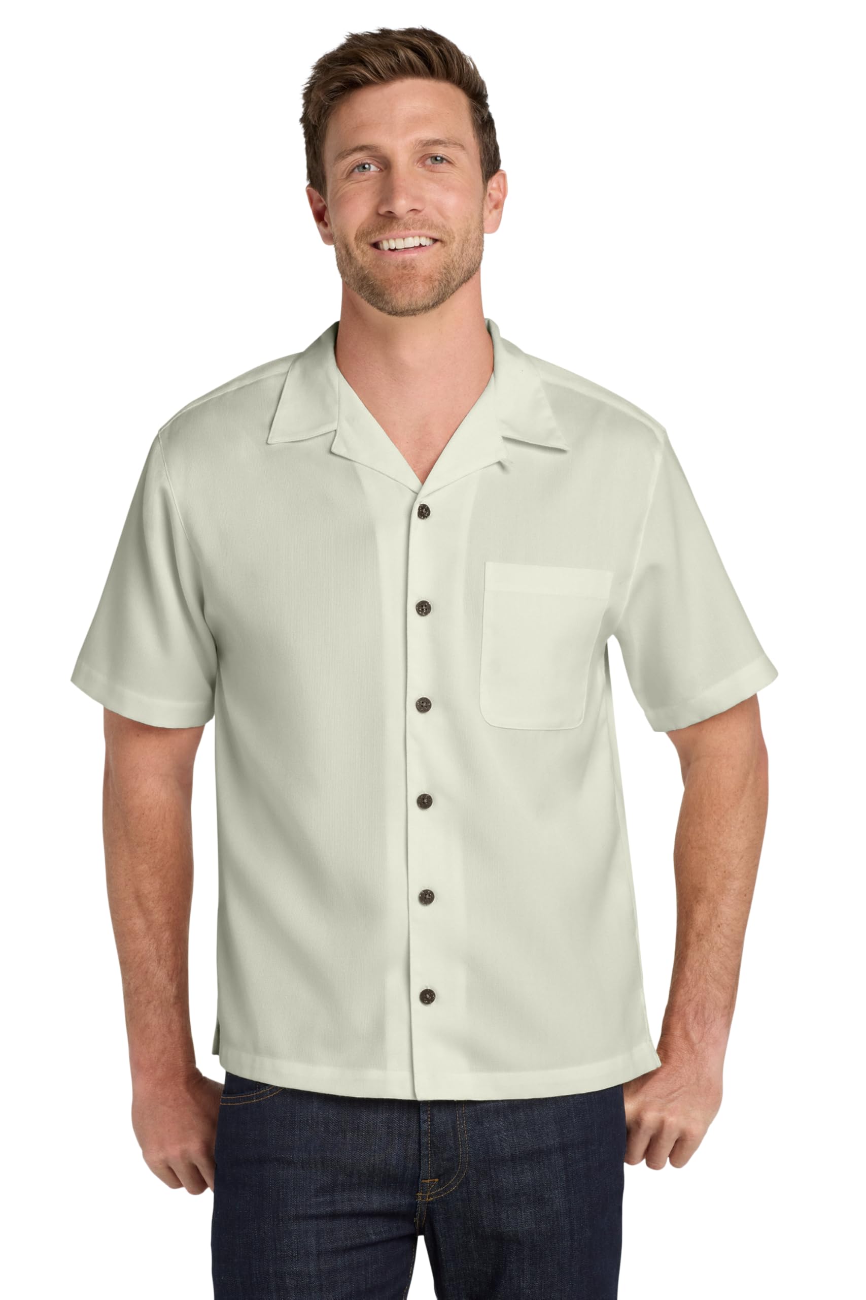 Port Authority Men's Easy Care Short Sleeve Button-Down Camp Shirt