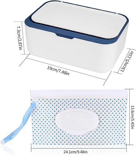 Miniatura 2 de Caja dispensadora de toallitas húmedas, caja de almacenamiento de servilletas, caja de papel higiénico a prueba de polvo con tapa, dispensador de
