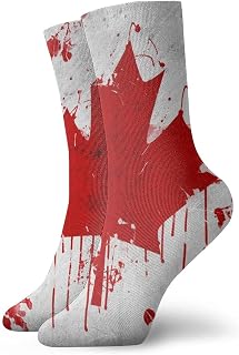 874 Sports Socks, Art Canadian Flag Trainer Socks Breathable Running Socks Eco Friendly Men’S Socks For Walking Climbing Women 40cm
