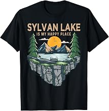 Fishing Boating Camping - My Happy Place Sylvan Lake T-Shirt
