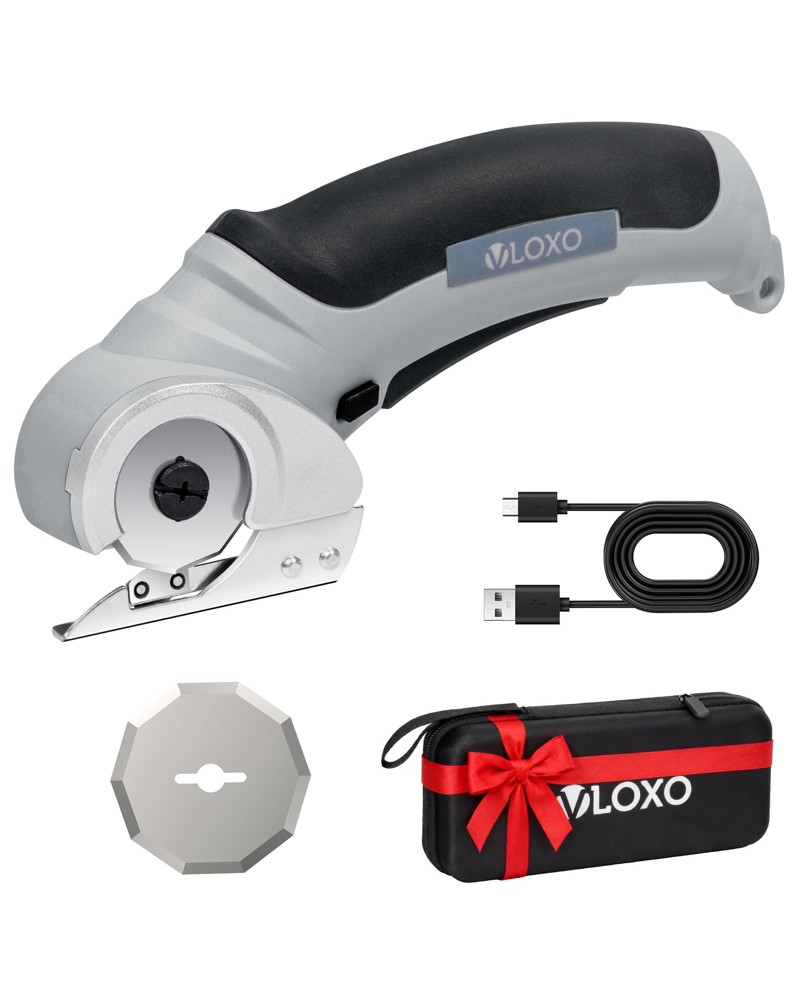 VLOXO Cordless Electric Scissors 4.2V Cardboard Cutter with Safety Lock