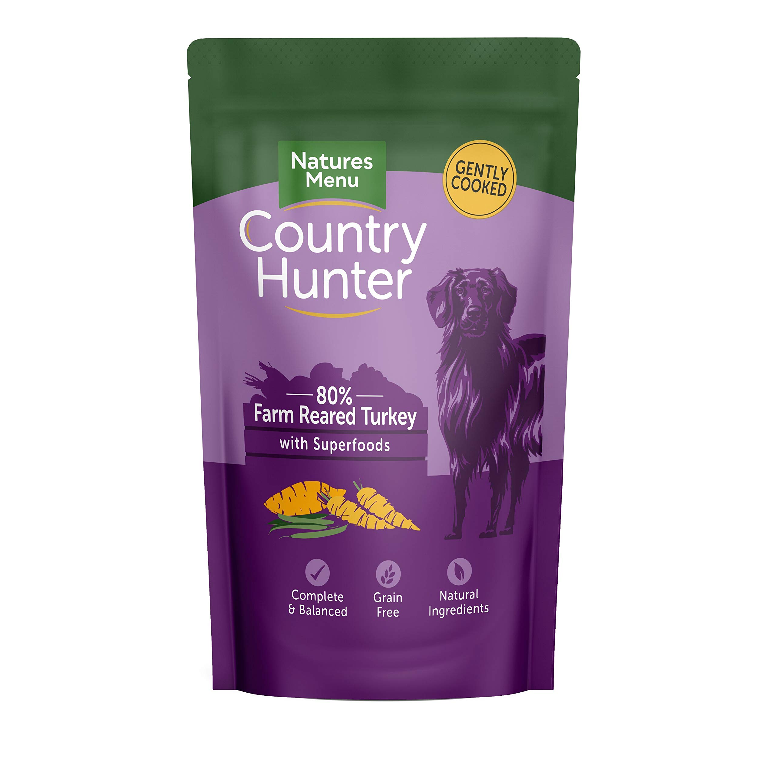 Natures Menu Country Hunter Farm Reared Turkey Pouches - 150g
