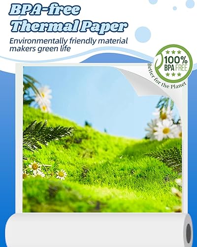 Miniatura 8 de Phomemo Papel térmico M08F A4 compatible con impresoras portátiles Phomemo M08F, PJ762PJ763MFi, MT800MT800Q M832 P831, papel de impresora M08F, 8.27