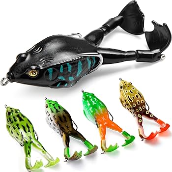 Amazon.co.jp: Topwater Frog ルアー バス トラウト フィッシング