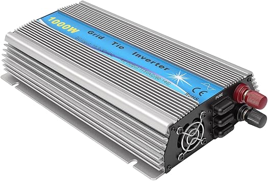 1000W Grid Tie Inverter,10.8-30V DC Solar Input AC90-140V Output Stackable MPPT Pure Sine Wave for 18V 24V Solar Panel
