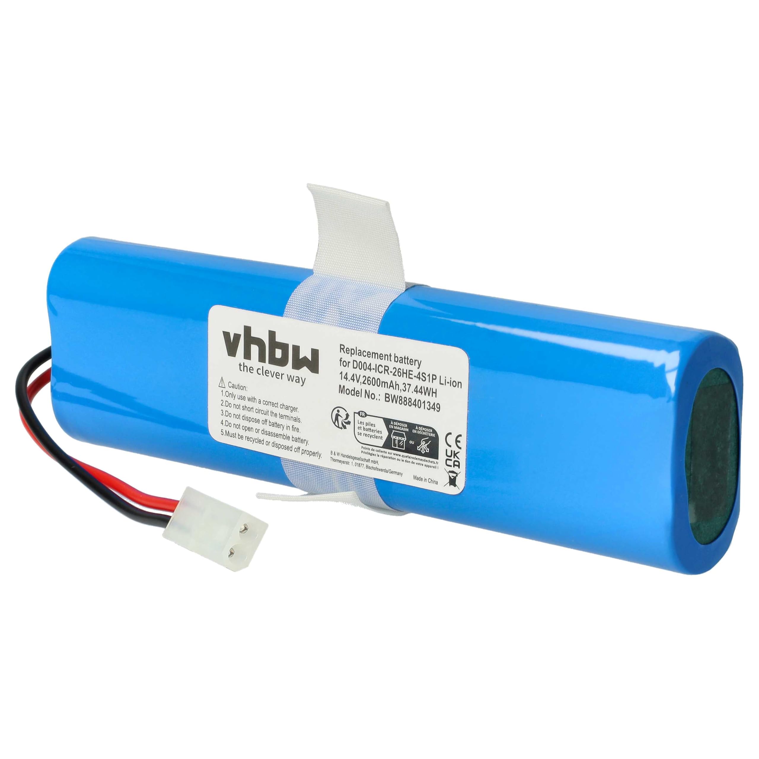 vhbw Akumulator kompatybilny z odkurzaczem Rowenta X-plorer Series 75, 75S+, 75S, 75, Series 95 (2600 mAh, 14,4 V, litowo-jonowy)