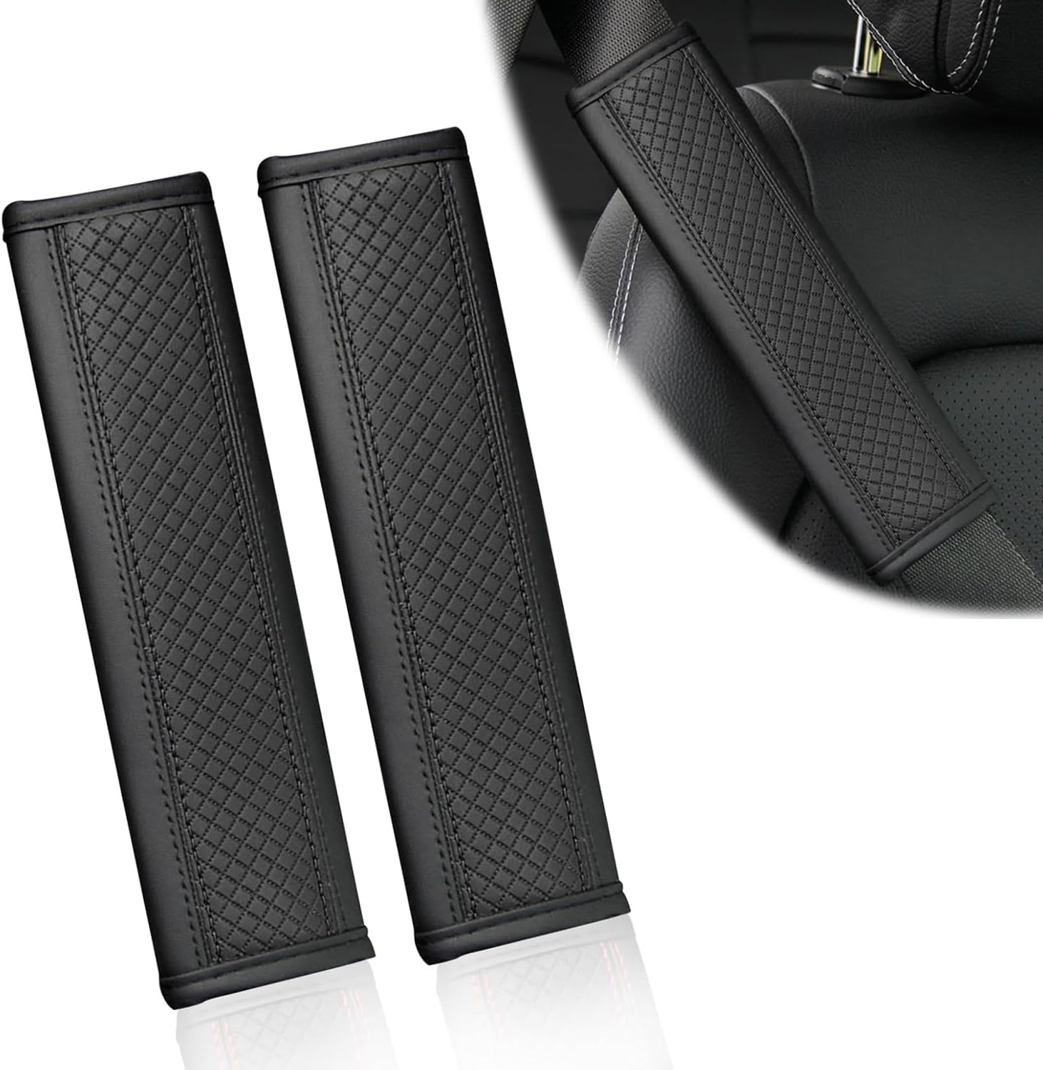 Car Seat Belt Pads for KIA Stinger 2018-2025, Durable Microfiber Leather Shoulder Neck Strap Protector, Soft and Comfortable Seatbelt Harness Pads