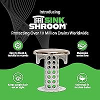 Vista 3 de SinkShroom Protector Revolucionario de Drenaje para Lavabo de Baño Atrapapelos, Filtro, Capturador, Edición Níquel