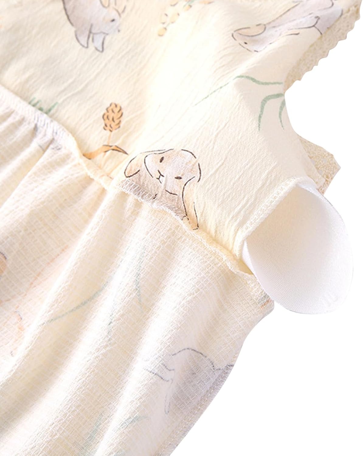 Women's Summer Pajama Set with Built in Bra Cute Cami Tops and Shorts Set Casual Boho 2 Piece Cotton Lounge Sets