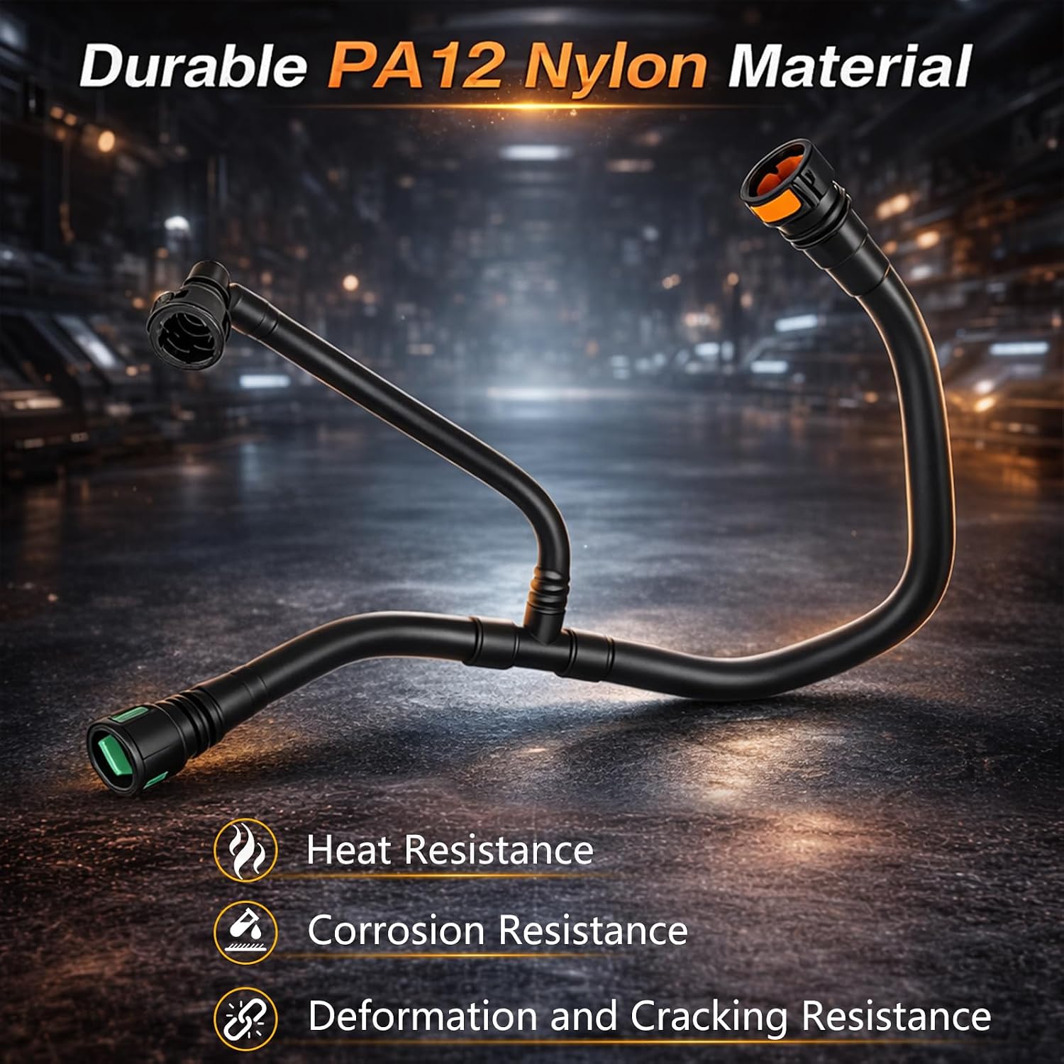 Positive Crankcase Ventilation Tube PCV Valve Hose Compatible with Chevy Cruze 2016-2019 1.4L, Malibu 2016-2024 1.5L, Trax 2019 1.4L Replace# 12673862 12666669