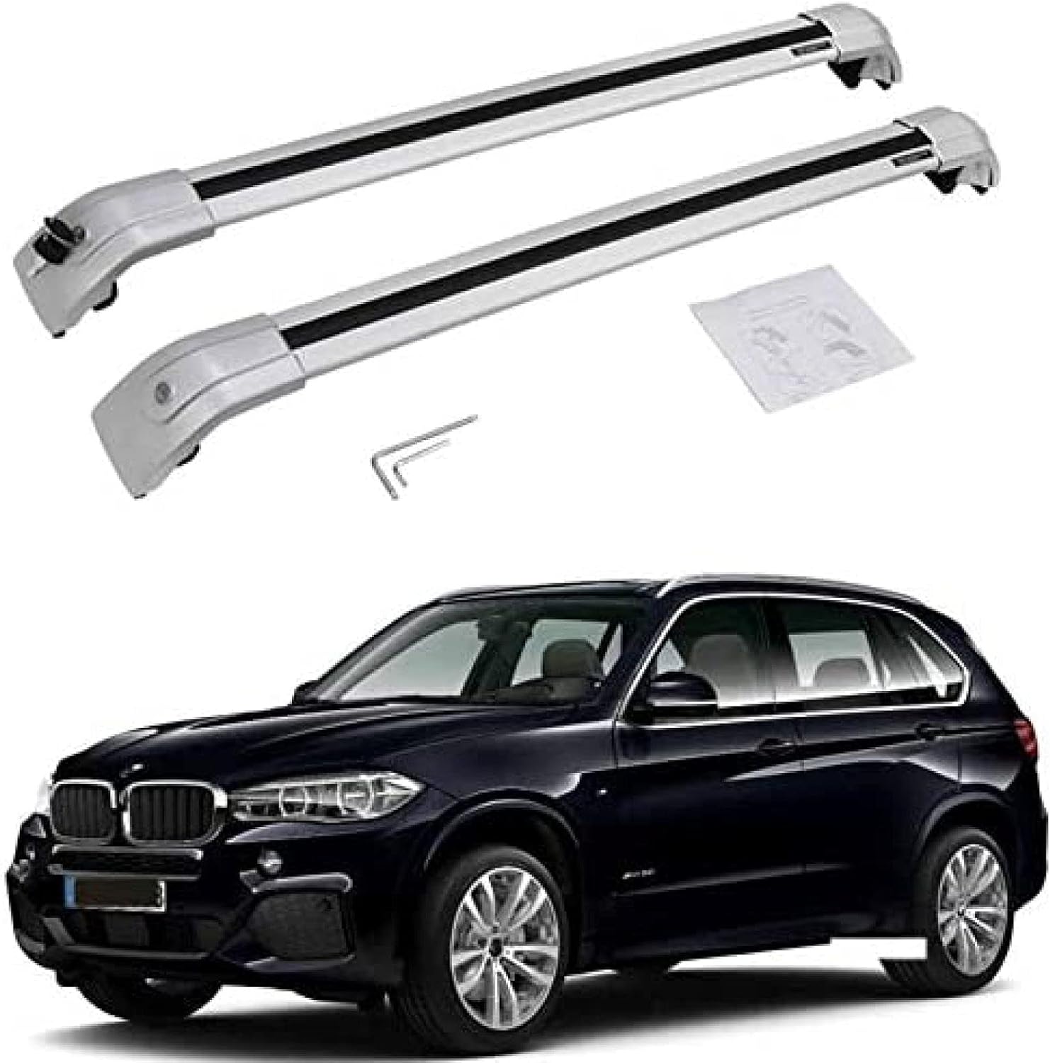 Menabo Barres De Toit Transversales Pour Mazda CX-9 II 2016-2024 Gris