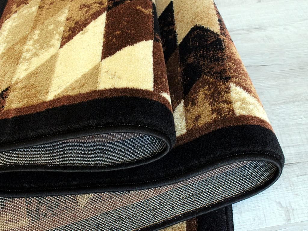 Masada Rugs, Stephanie Collection Area Rug Southwest Native American Distressed Design 1106 Brown Black Beige (6 Feet X 9 Feet) - Image 5