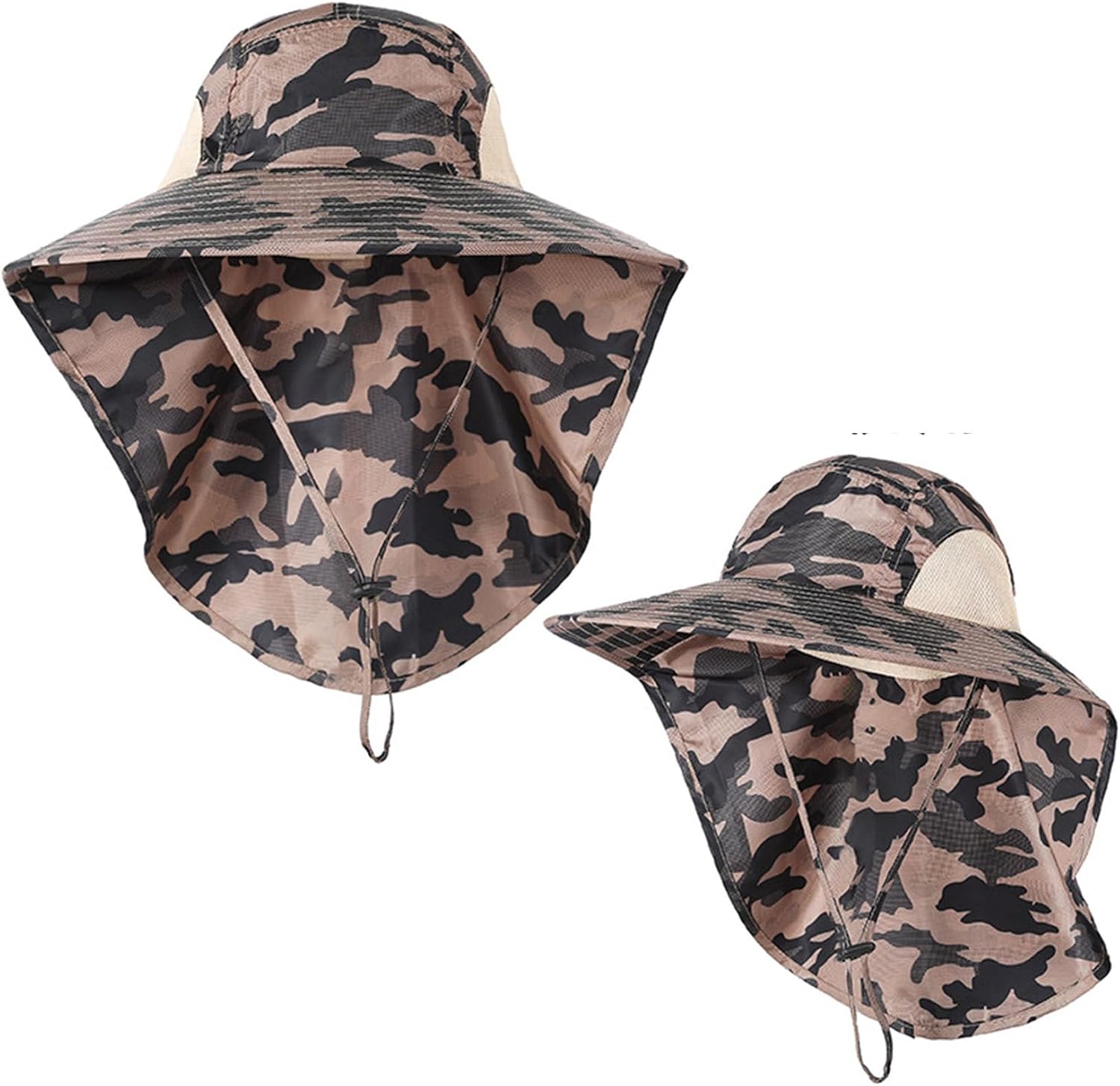 Fishing Hat for Men Women Outdoor Sun Protection Wide Brim Hat with Neck Flap