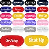 Eurzom 20 Pieces Funny Sleeping Eye Mask Bulk with Adjustable Strap Sleep Blackout Eye Mask for Night Blindfold Cover for Spa Women Men Adult Pajama Party Favors(Fresh Colors)
