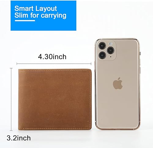 Vista 2 de Gvmcse Billetera para hombres, billetera con clip para dinero para hombres, billetera delgada de fibra de carbono con clip para dinero, Sin ranura